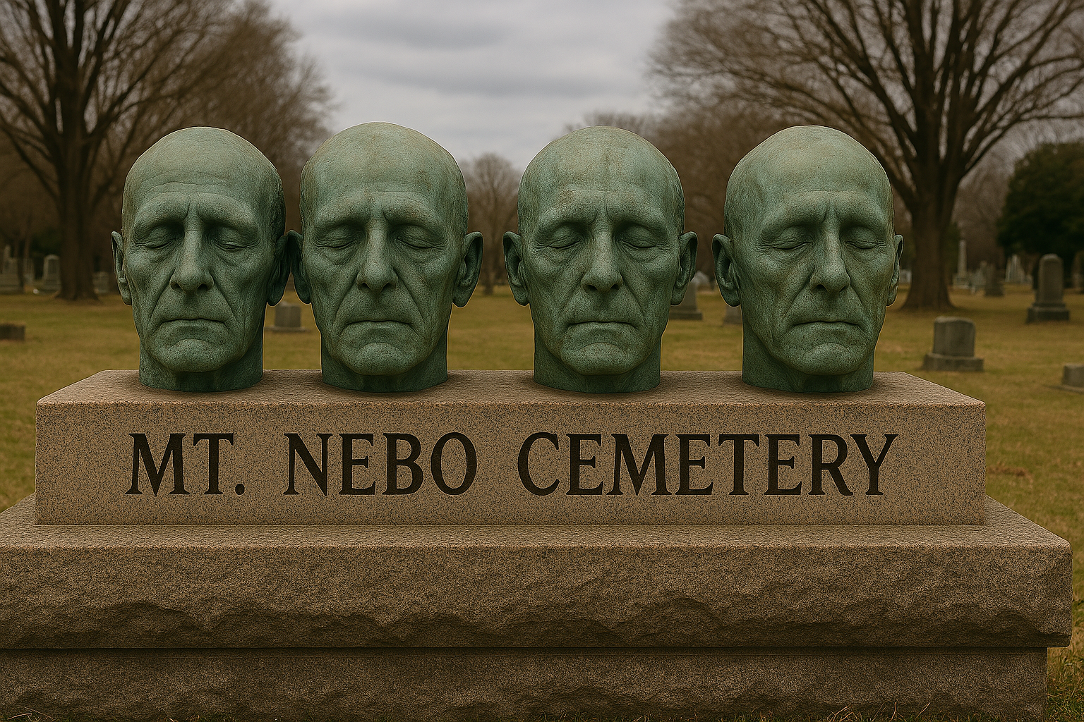 Death Masks of Mt. Nebo Cemetery, Wagarville, Alabama